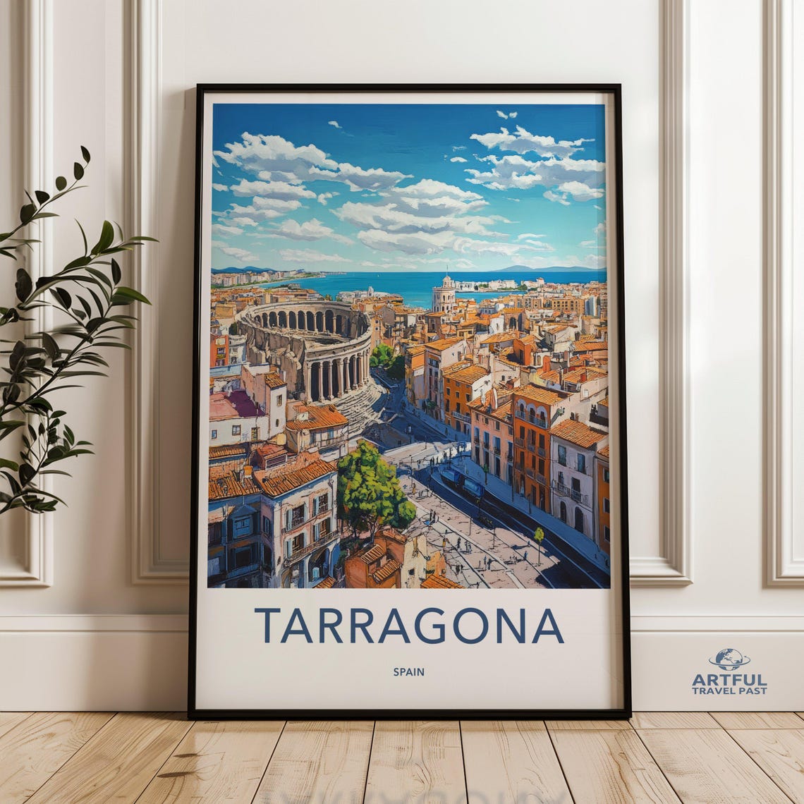 Tarragona Spain Cityscape Wall Art Print Vibrant Architecture Poster Stunning Landscape Artwork For Home Decor