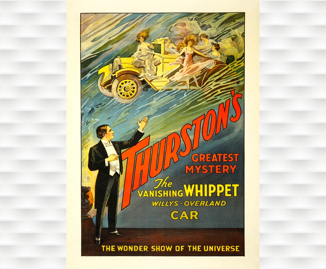Thurstons Greatest Mystery Vanishing Whippet Car Magic Poster