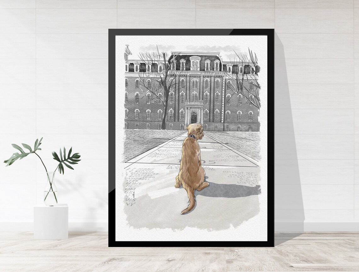 Custom Watercolor Pet Portrait Memorial Art Print
