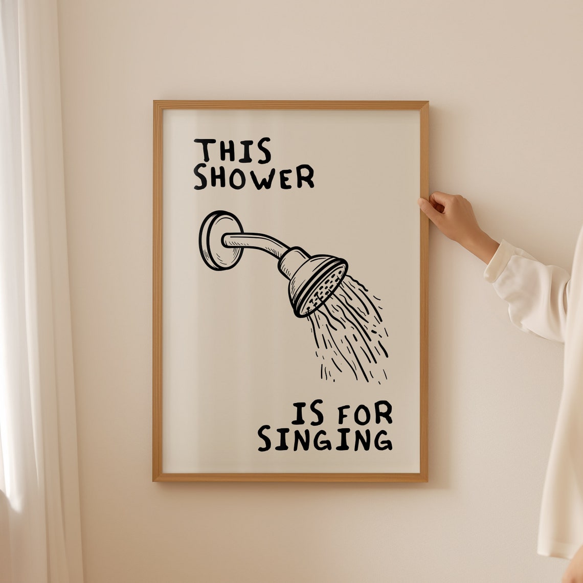 Retro Funny Bathroom Quote Art Print - Image 2