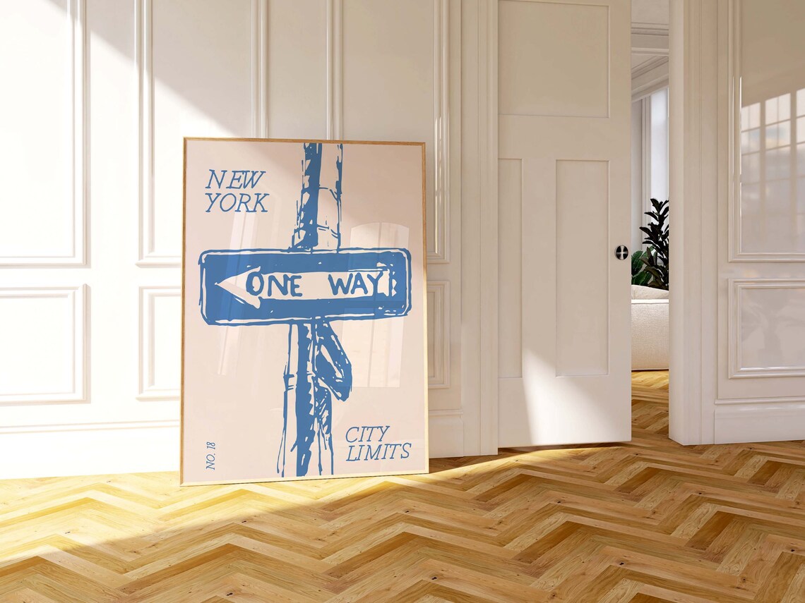 New York Vintage NYC Travel Poster, Minimalist - Image 5