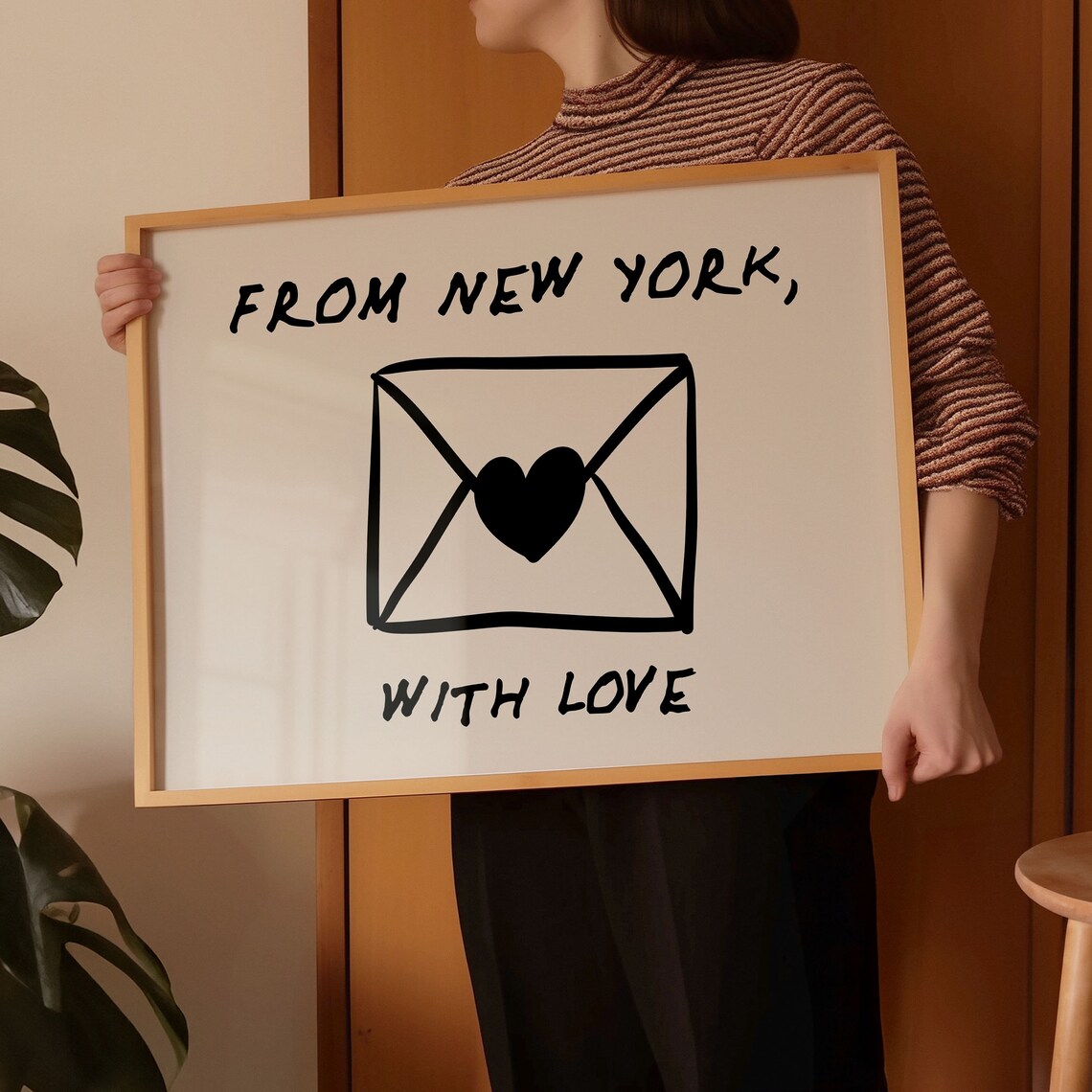 Love Letter Print, Retro NYC Typography Poster - Image 2