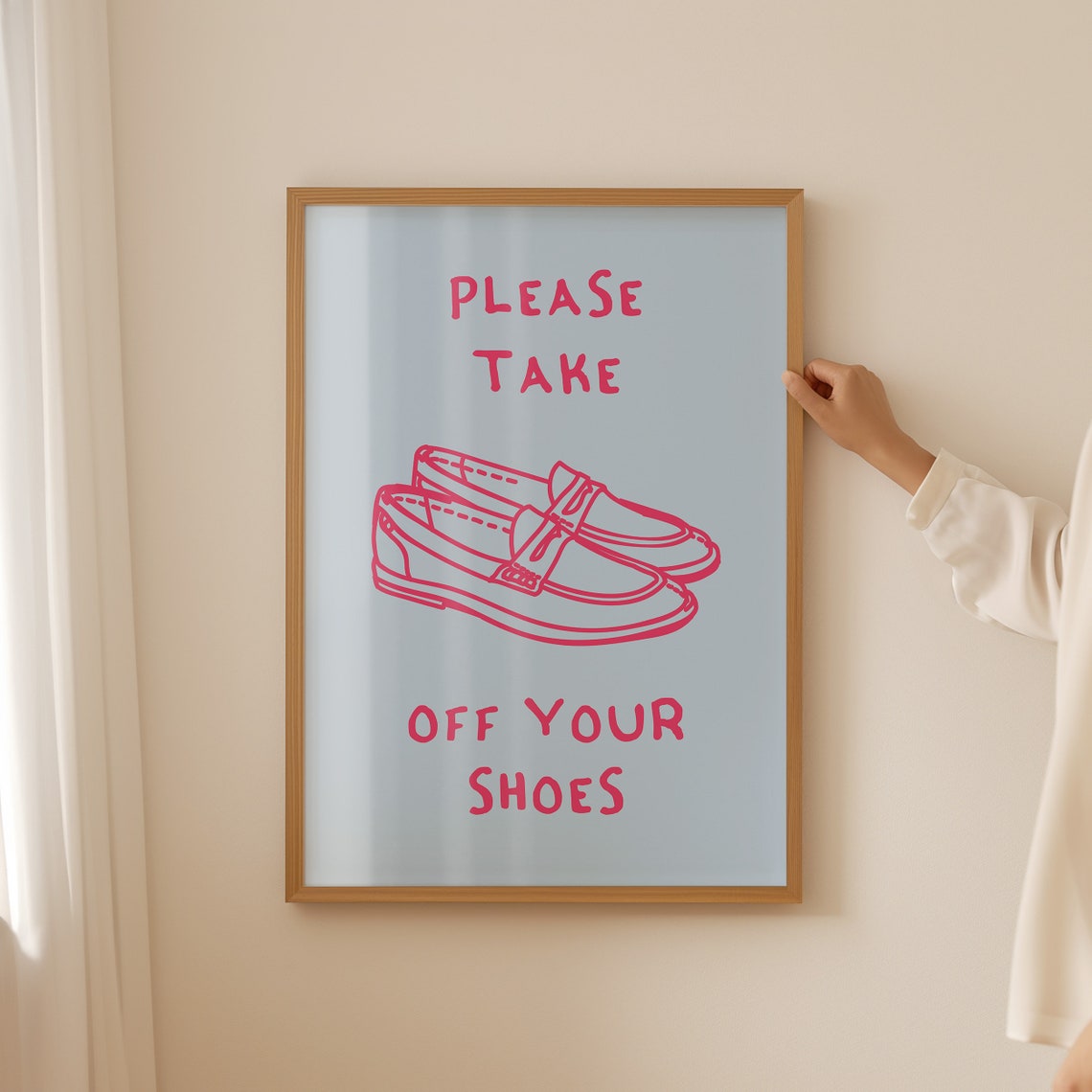 Please Take Off Your Shoes Funny Entryway Quote Home Decor Poster - Image 3