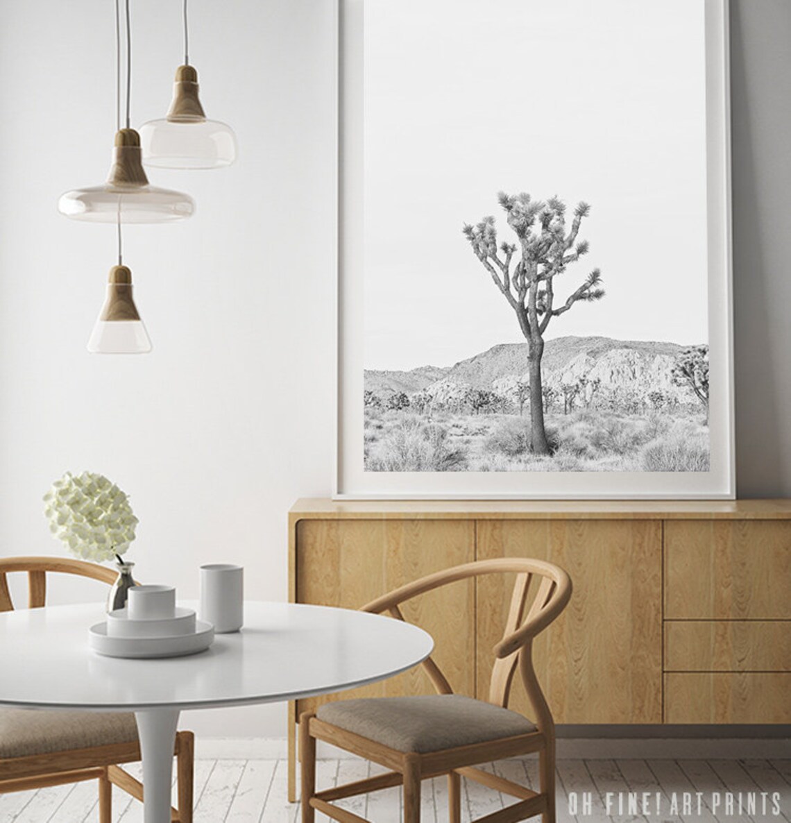 Joshua Tree Cactus Boho Minimalist Wall Art Print - Image 2
