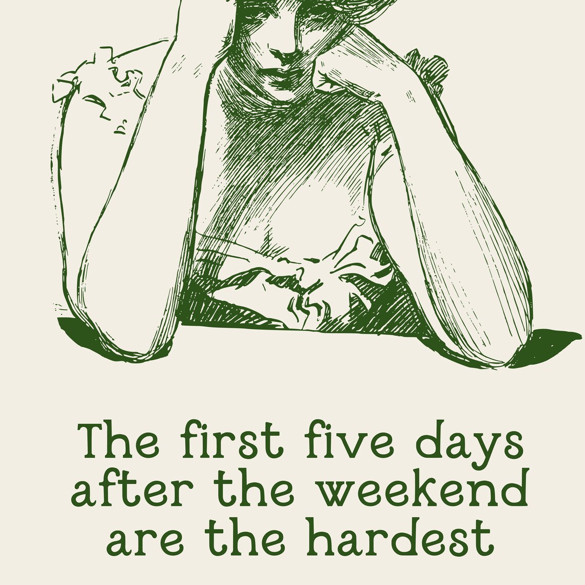 Vintage Office Motivational Poster Print, Funny Coworker Gift - Image 3