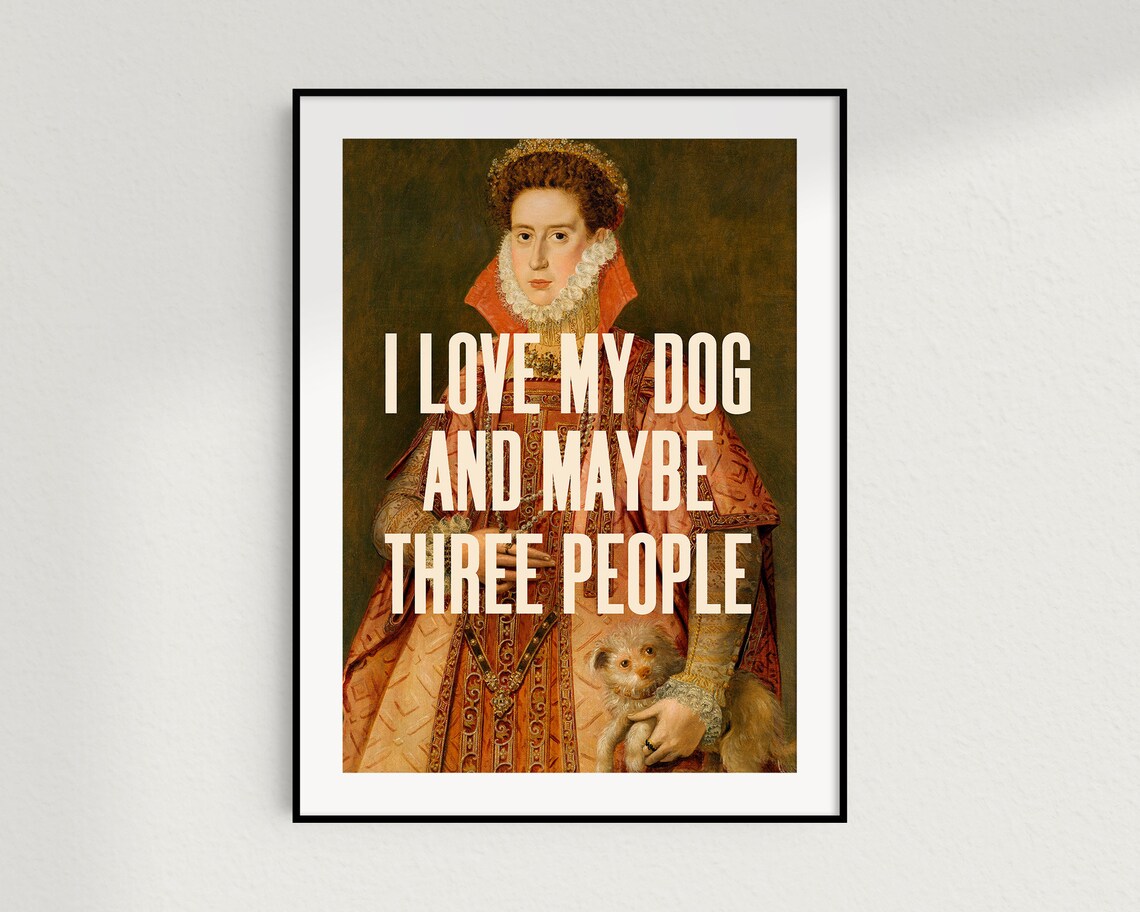 I Love My Dog Quote Print, Dog Lover Gift - Image 2