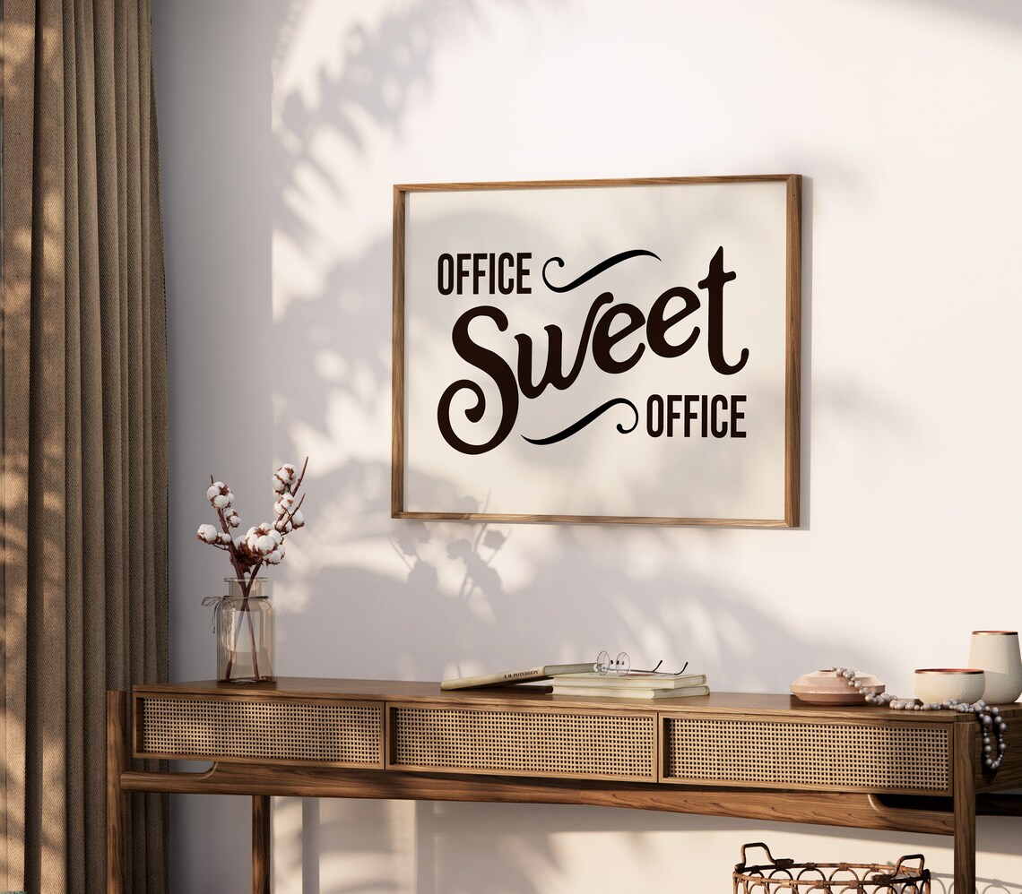 Retro Office Sweet Office, Minimalist Office Poster - Image 3