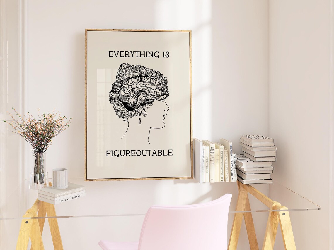 Everything Is Figureoutable Quote Art Print for Office - Image 3