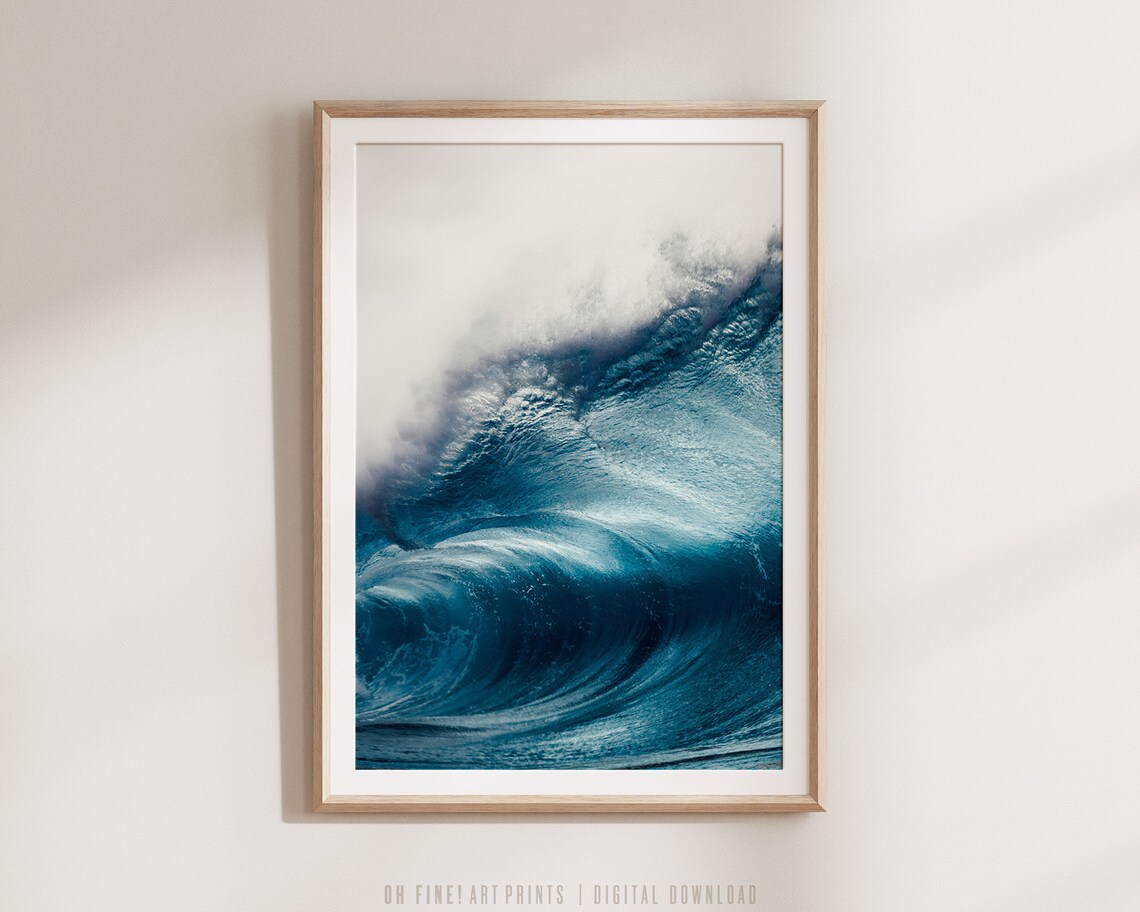 Ocean Surf Abstract Wave Art Print, Beach Decor - Image 3