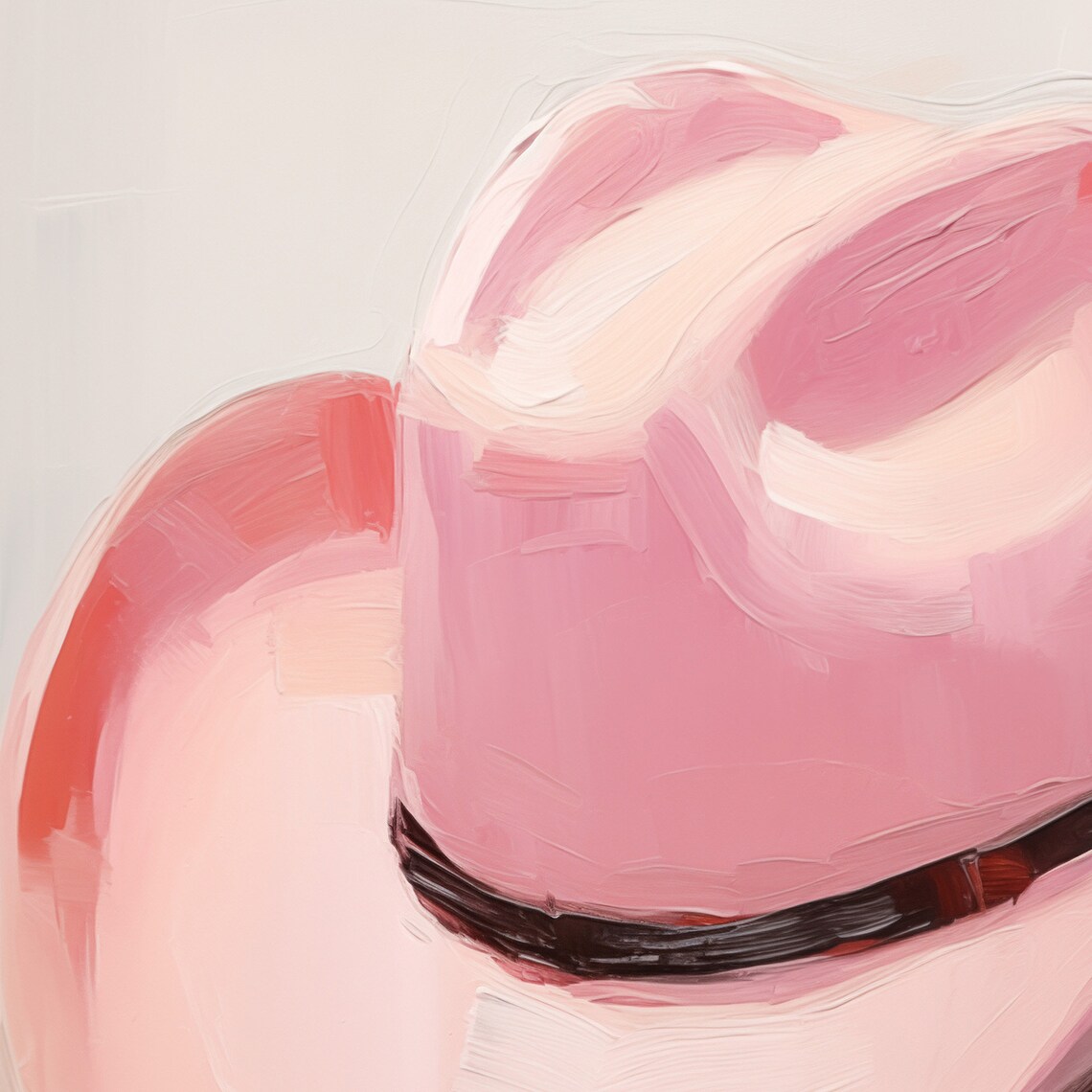 Pink Cowgirl Hat Print, Retro Western Art