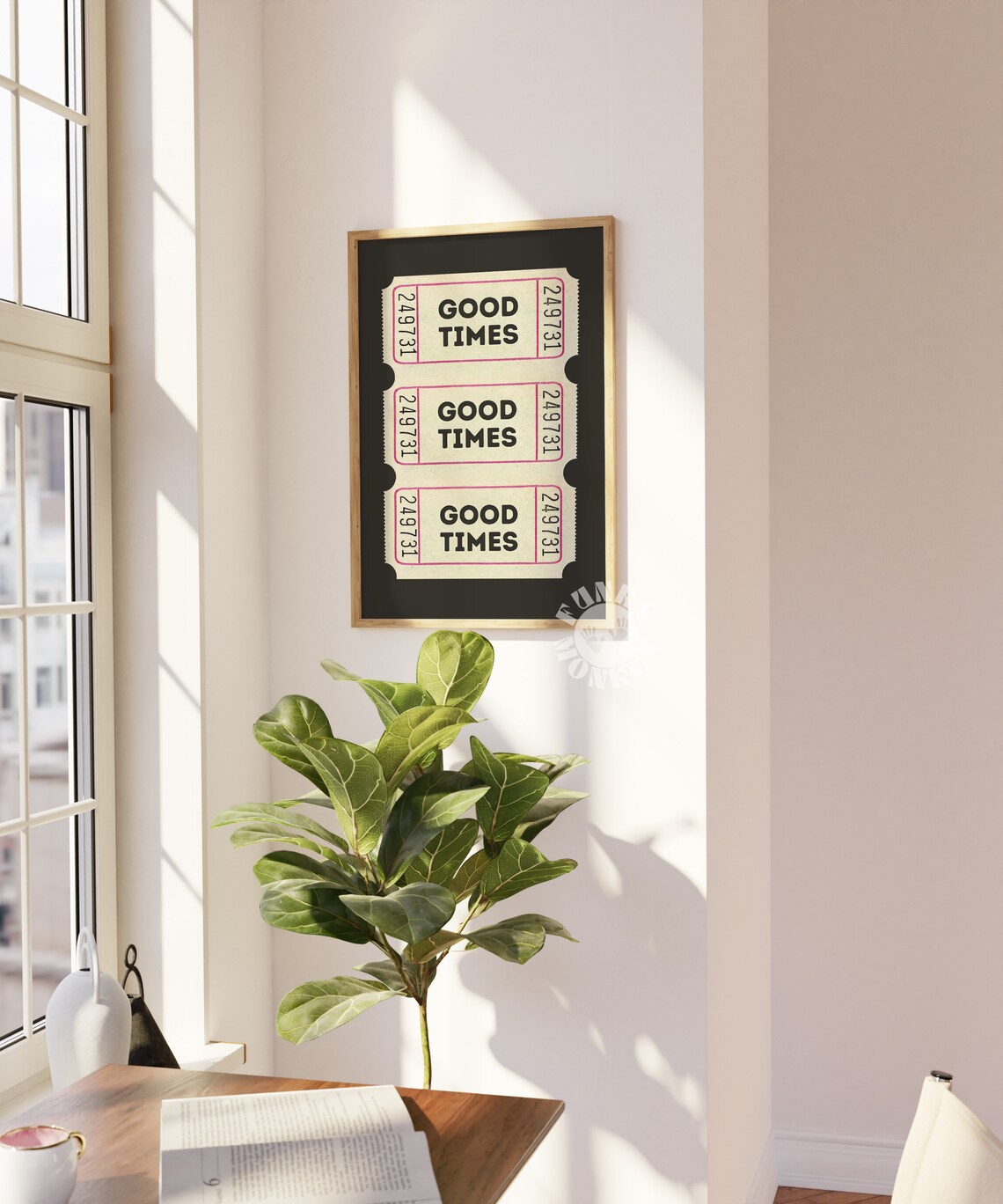 Good Times Ticket Stub Retro Poster Print