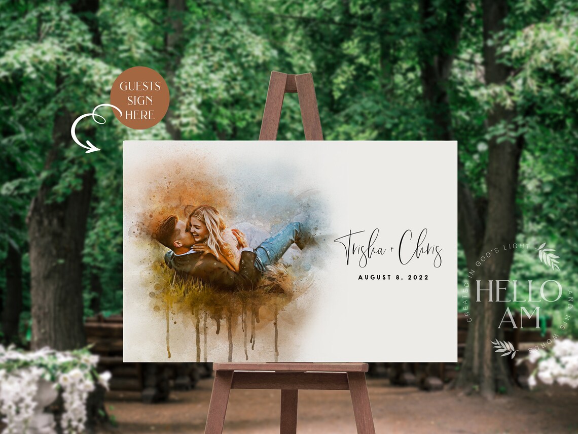 Wedding Venue Watercolor Guest Book Alternative Print - Image 3