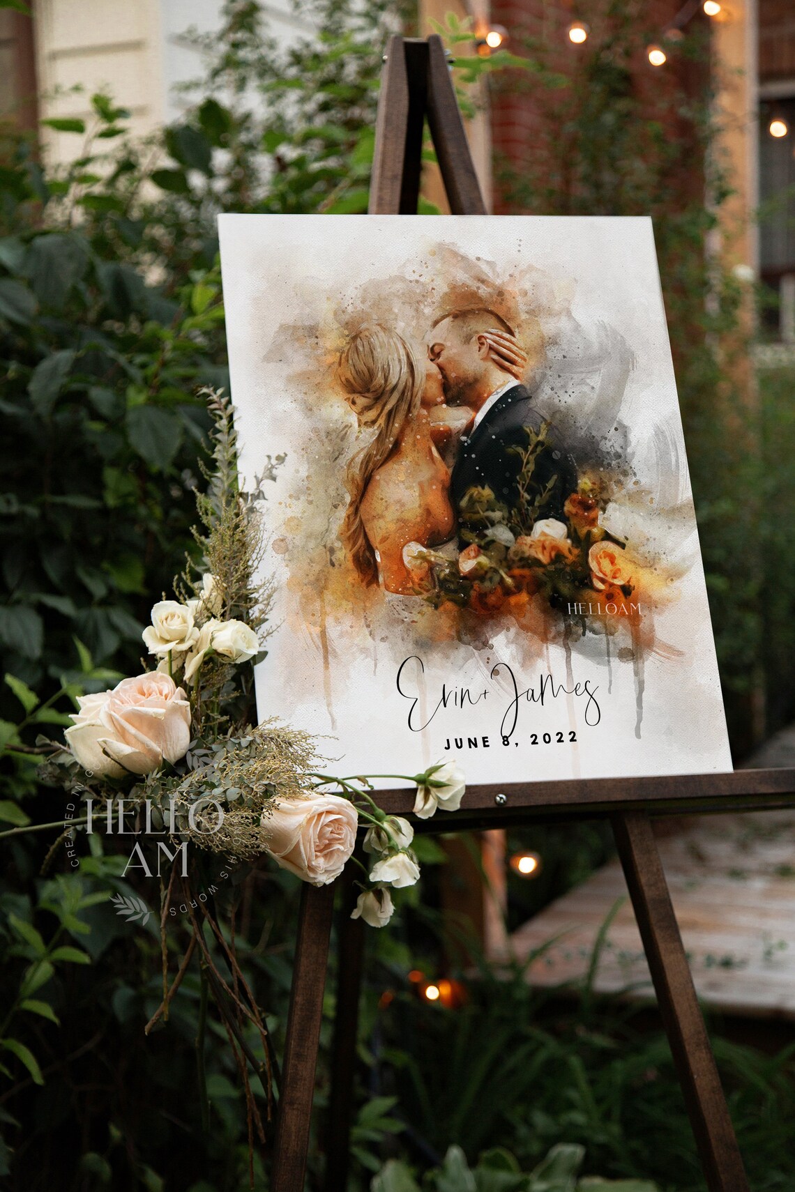 Wedding Venue Watercolor Art Print, Guest Book Alternative - Image 3