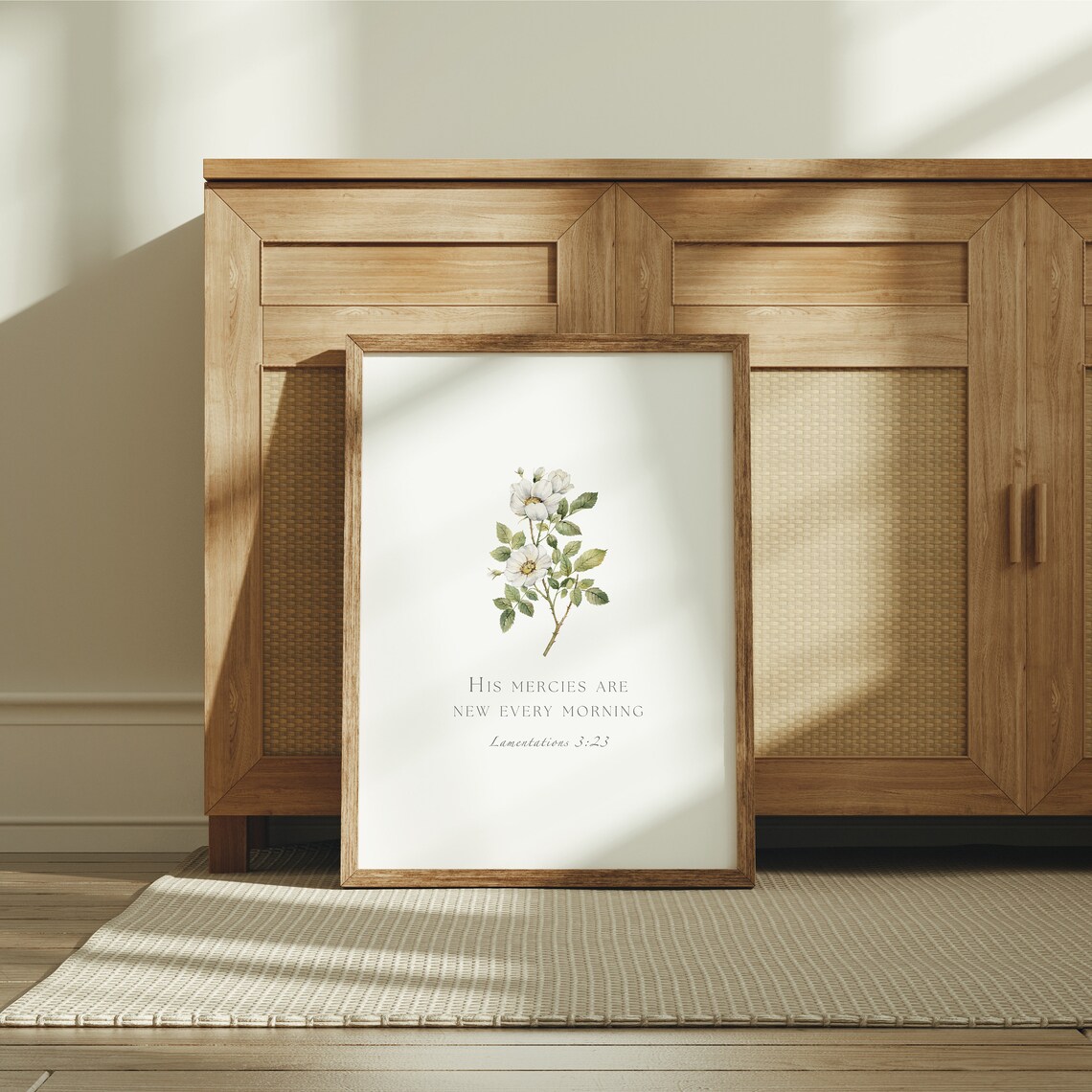 Lamentations 3:23 Christian Botanical Art Print - Image 3