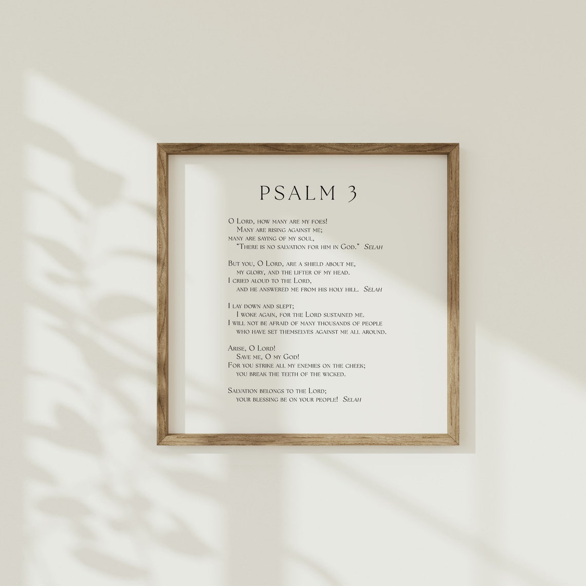 Psalm 3 Minimalist Wall Art Typography Bible Print Calming Bible Verse Print Peaceful Christian Home Decor Instant Scripture - Image 5