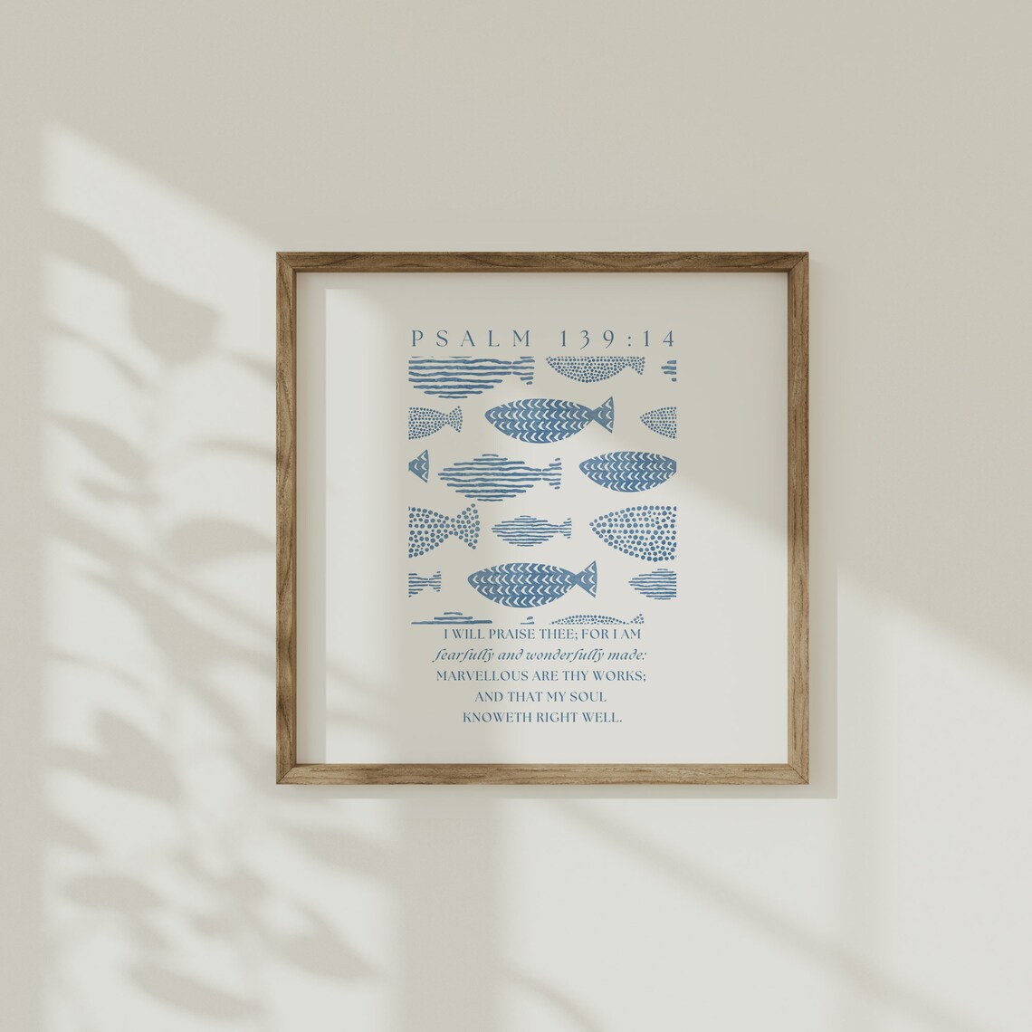 Psalm 139:14 Boys Nursery, Nautical Bible Verse Art Print - Image 3