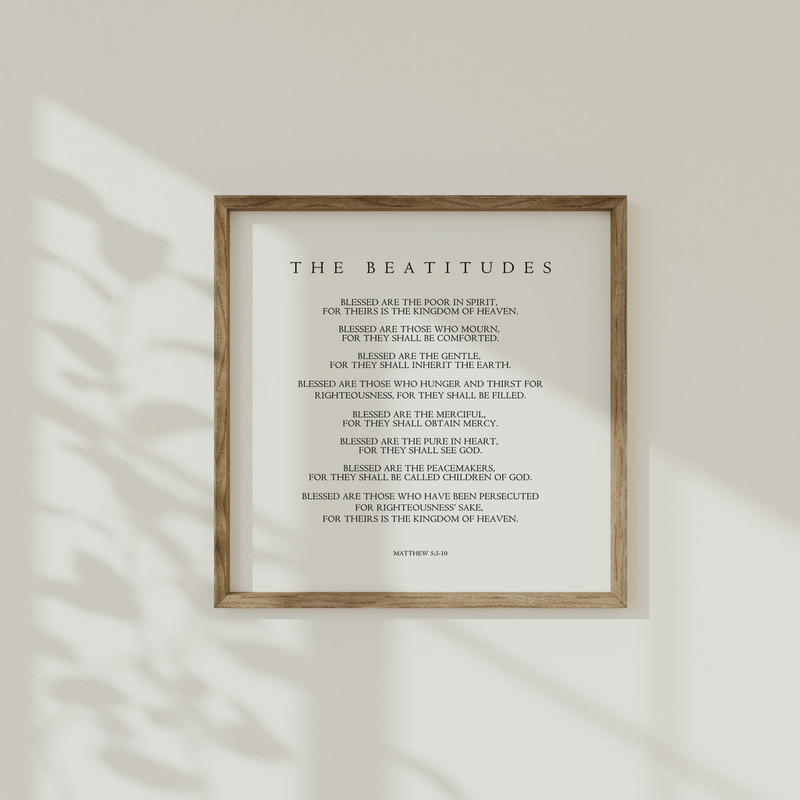 The Beatitudes Minimalist Wall Art Matthew 53 10 Typography Bible Verse Christian Home Decor Healing Scripture Quote - Image 4
