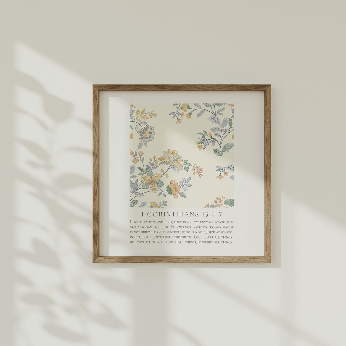 1 Corinthians 13:4-7 Vintage Scripture Poster - Image 4
