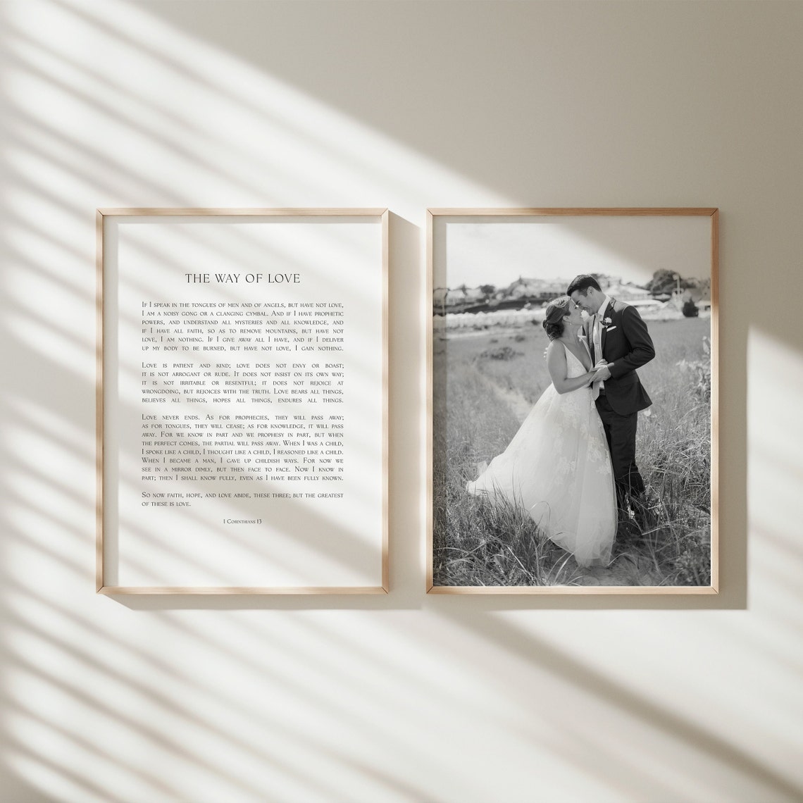 The Way Of Love 1 Corinthians 13 Wedding Photo Scripture Poster Set