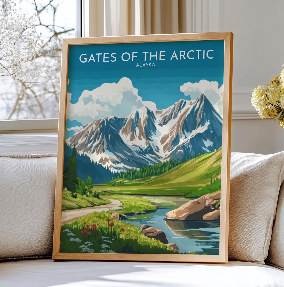 Gates Of The Arctic Alaska National Park Mountain Travel Poster