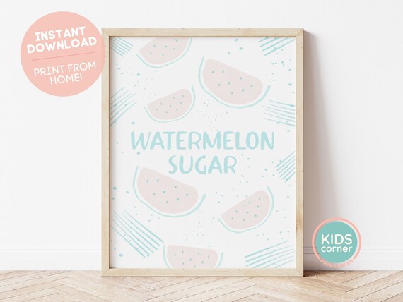 Watermelon Sugar Pastel Watermelon Slices Summer Kitchen Poster
