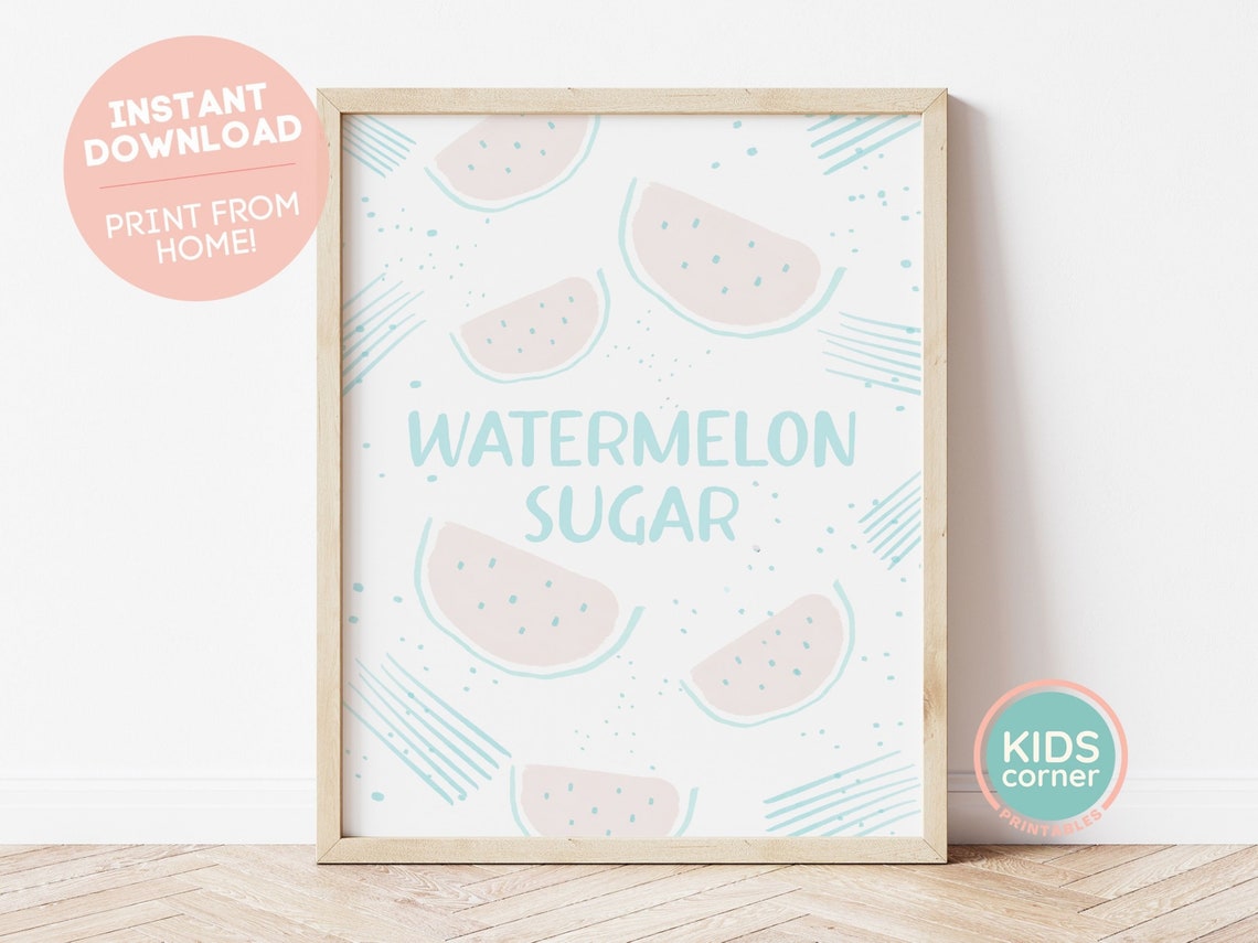 Watermelon Sugar Pastel Watermelon Slices Summer Kitchen Poster