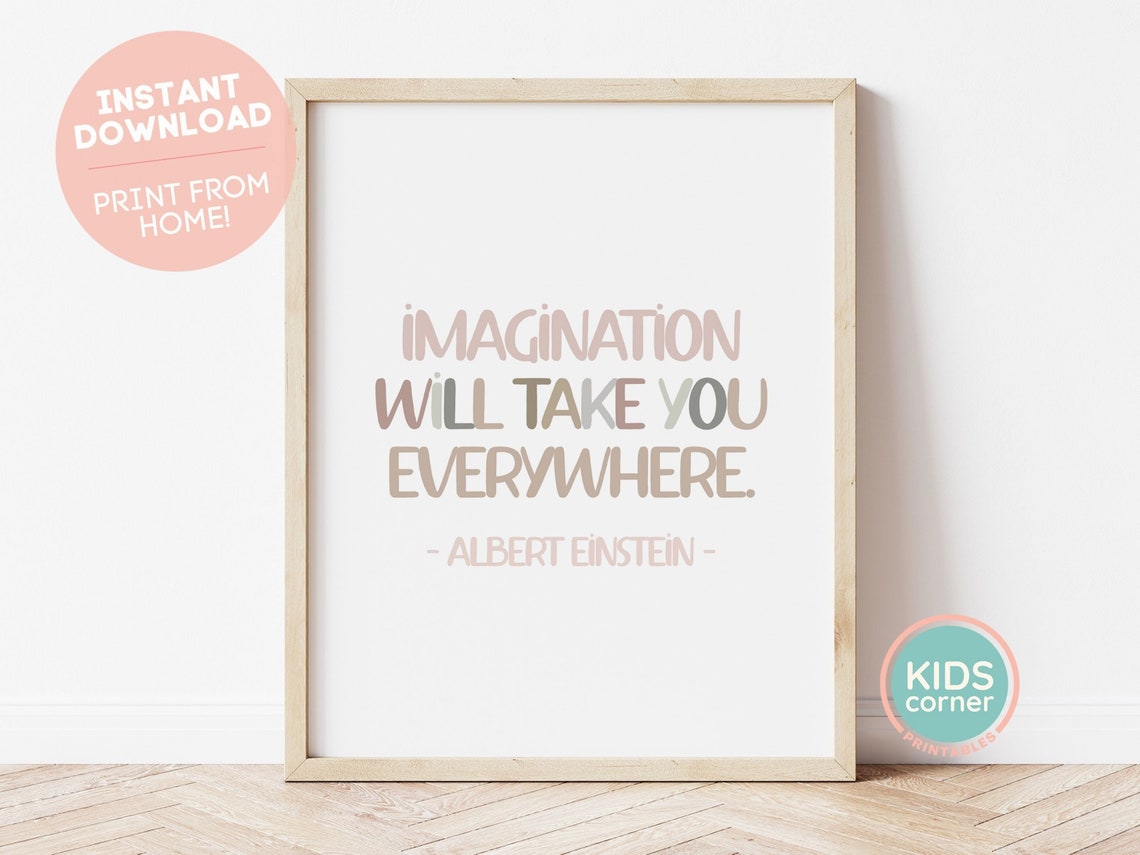 Imagination Will Take You Everywhere Albert Einstein Quote Print - Image 3