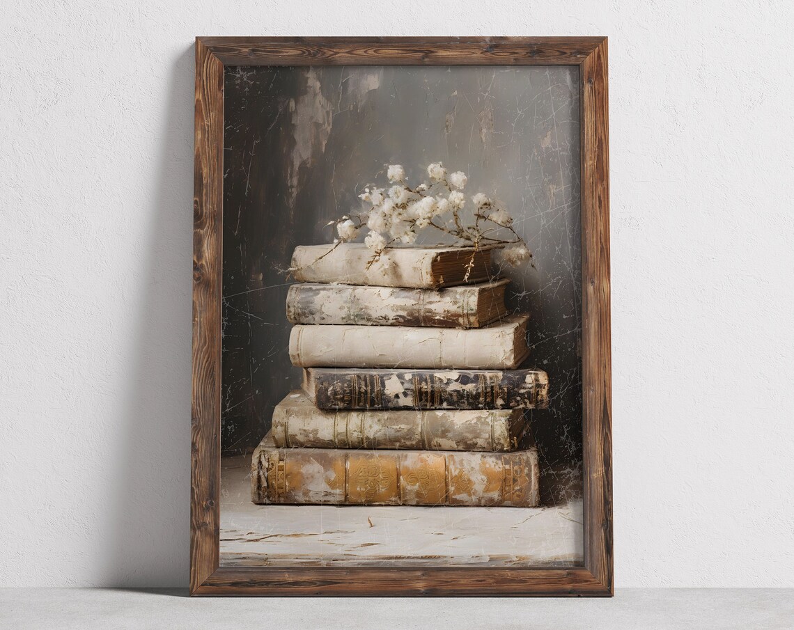 Light Academia Winter Bookish Christmas Art Print - Image 6