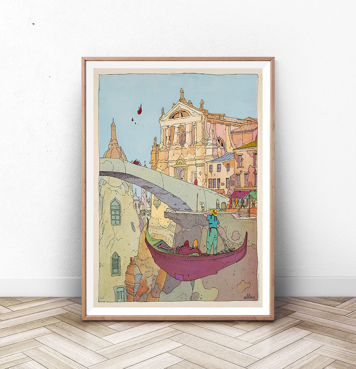 Venice Italy Psychedelic Travel Poster, Hippy Art