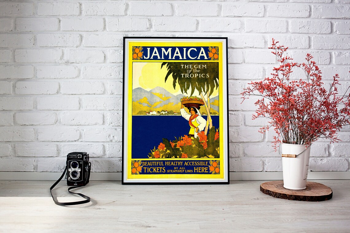 Jamaica Vintage Travel Poster, Tropical Art Print - Image 2