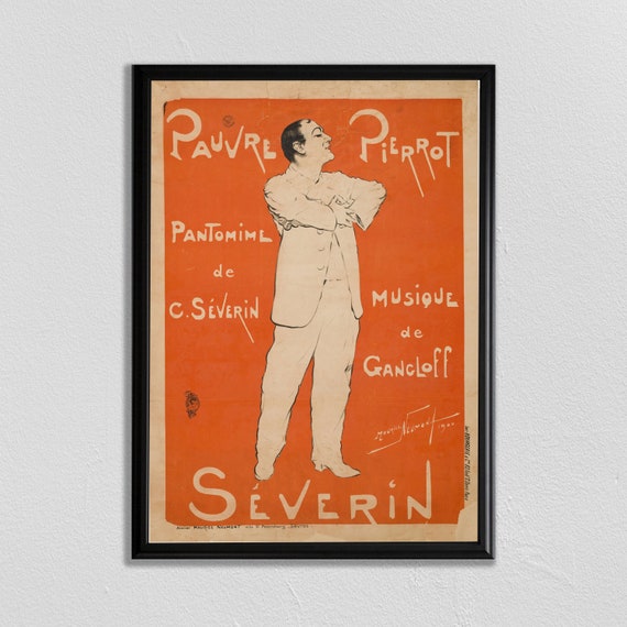 Paris Antique Theatre Poster, Vintage Travel Poster