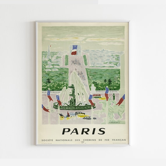 Paris France Travel Poster, Arc De Triomphe