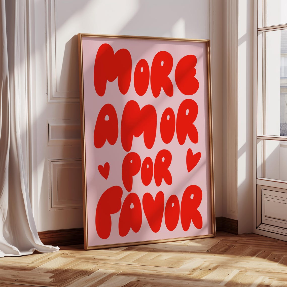 More Amore Por Favor Love Quote Poster