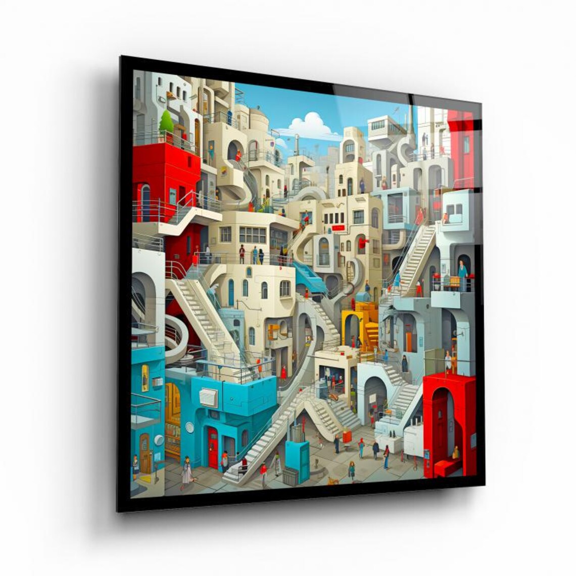 Elegant Cityscape Wall Art Tempered Glass Print Modern Urban Decor Luxury Glass Wall Art For Home And Office - Image 2