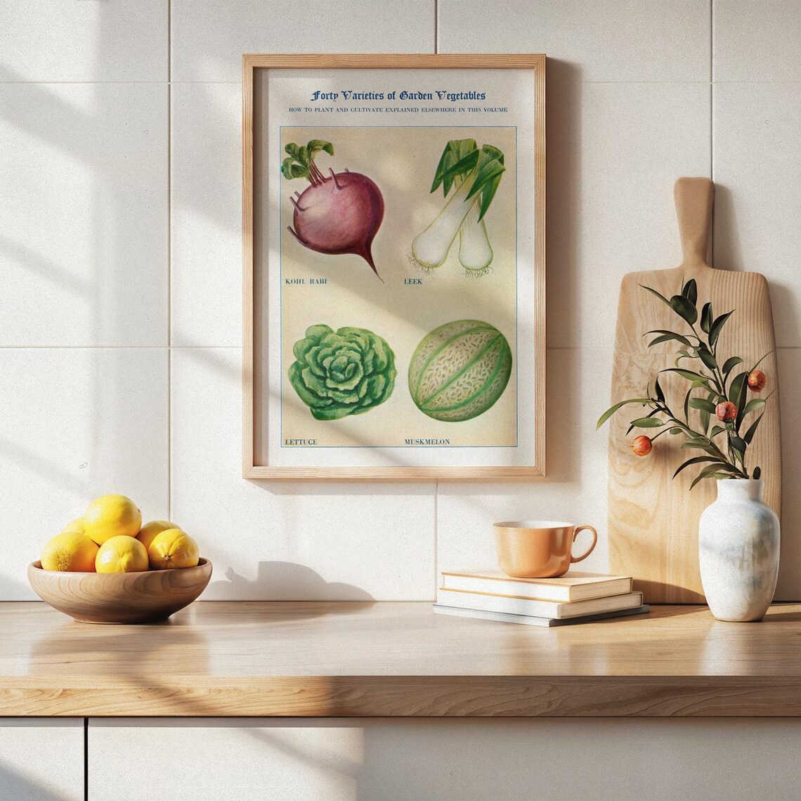 Antique Vegetable Botanical Art Print, Kitchen Decor - Image 2