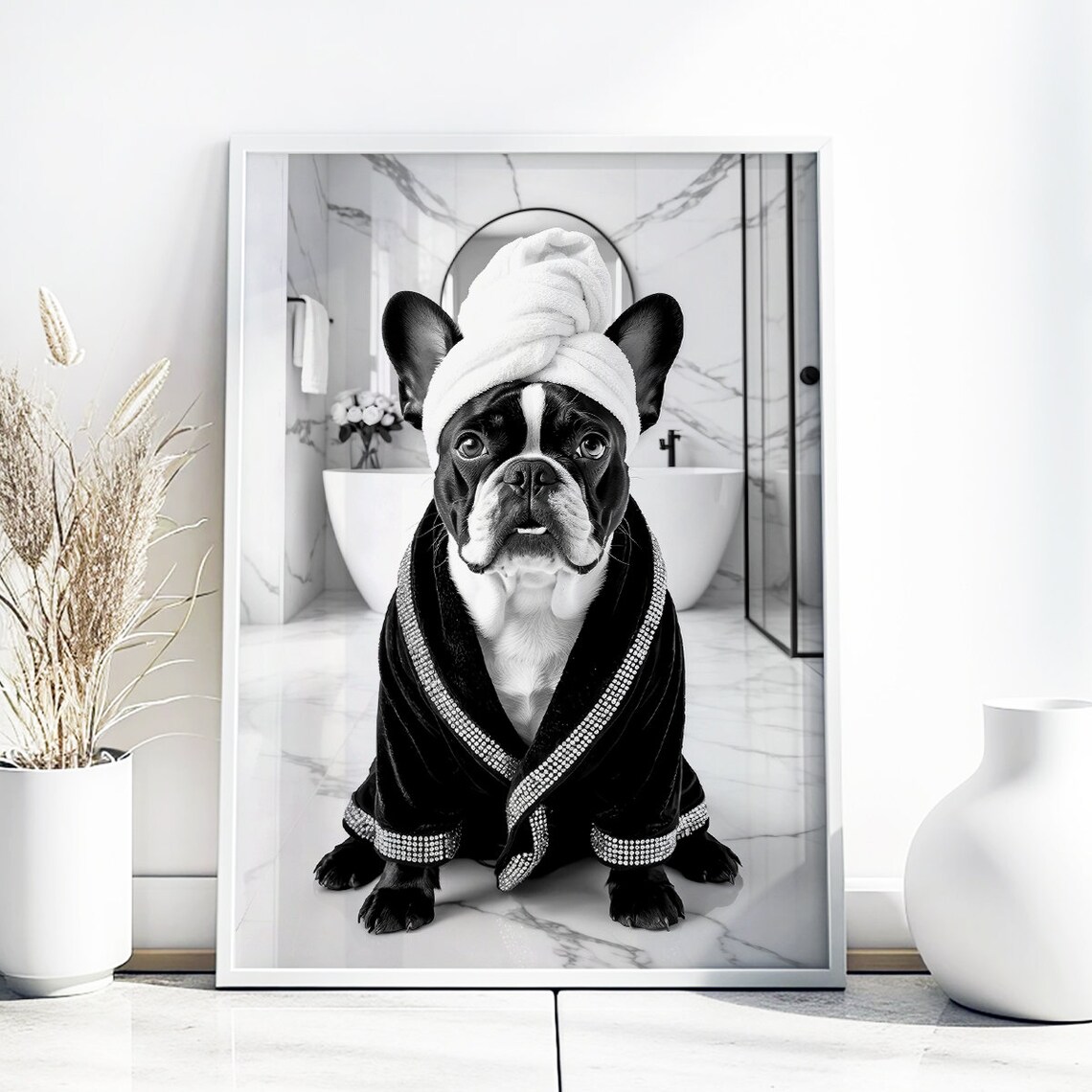 French Bulldog Toilet Print, Funny Bathroom Decor - Image 5