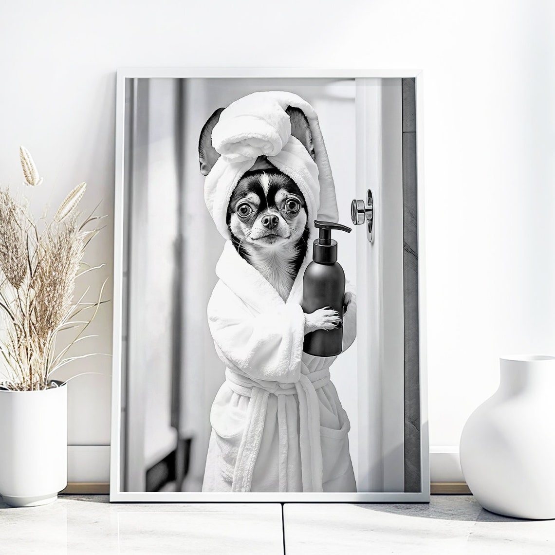Chihuahua Wall Art Chihuahua Toilet Print Chihuahua Poster Funny Bathroom Decor Chihuahua Print Chihuahua Dog Gift - Image 4