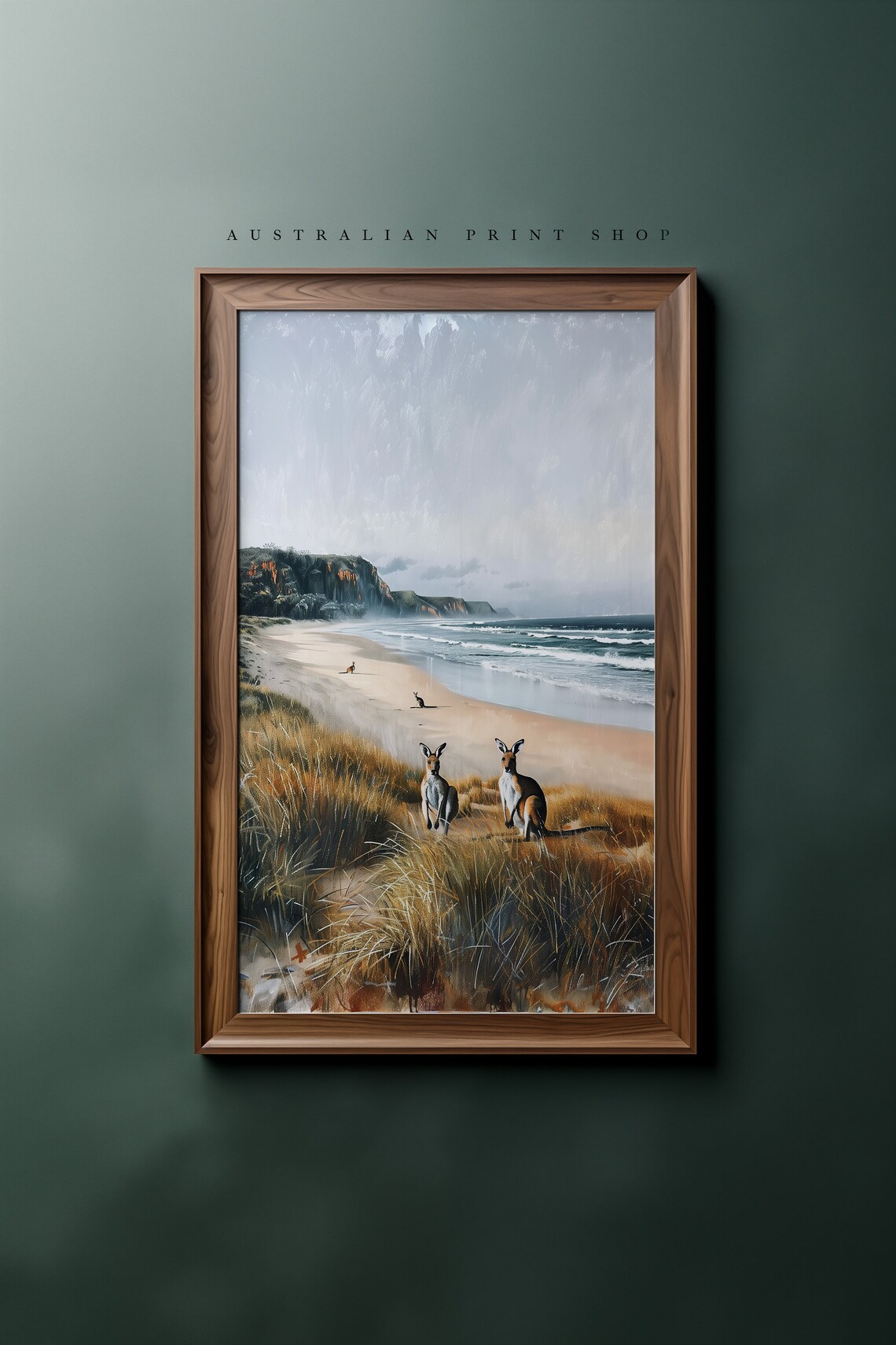Australian Coastal Kangaroo Photography Art Print - Image 6