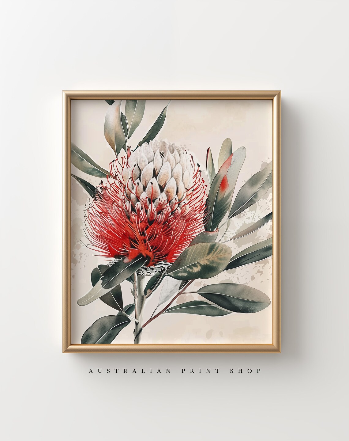 Australian Banksia Painting, Native Flowers Illustration - Image 5