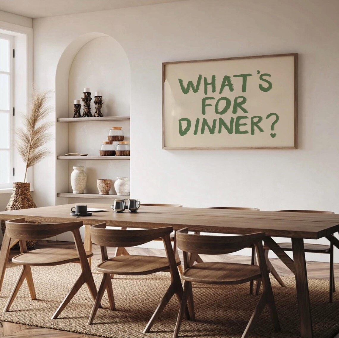 What's For Dinner? Retro Typography Kitchen Art Print - Image 2