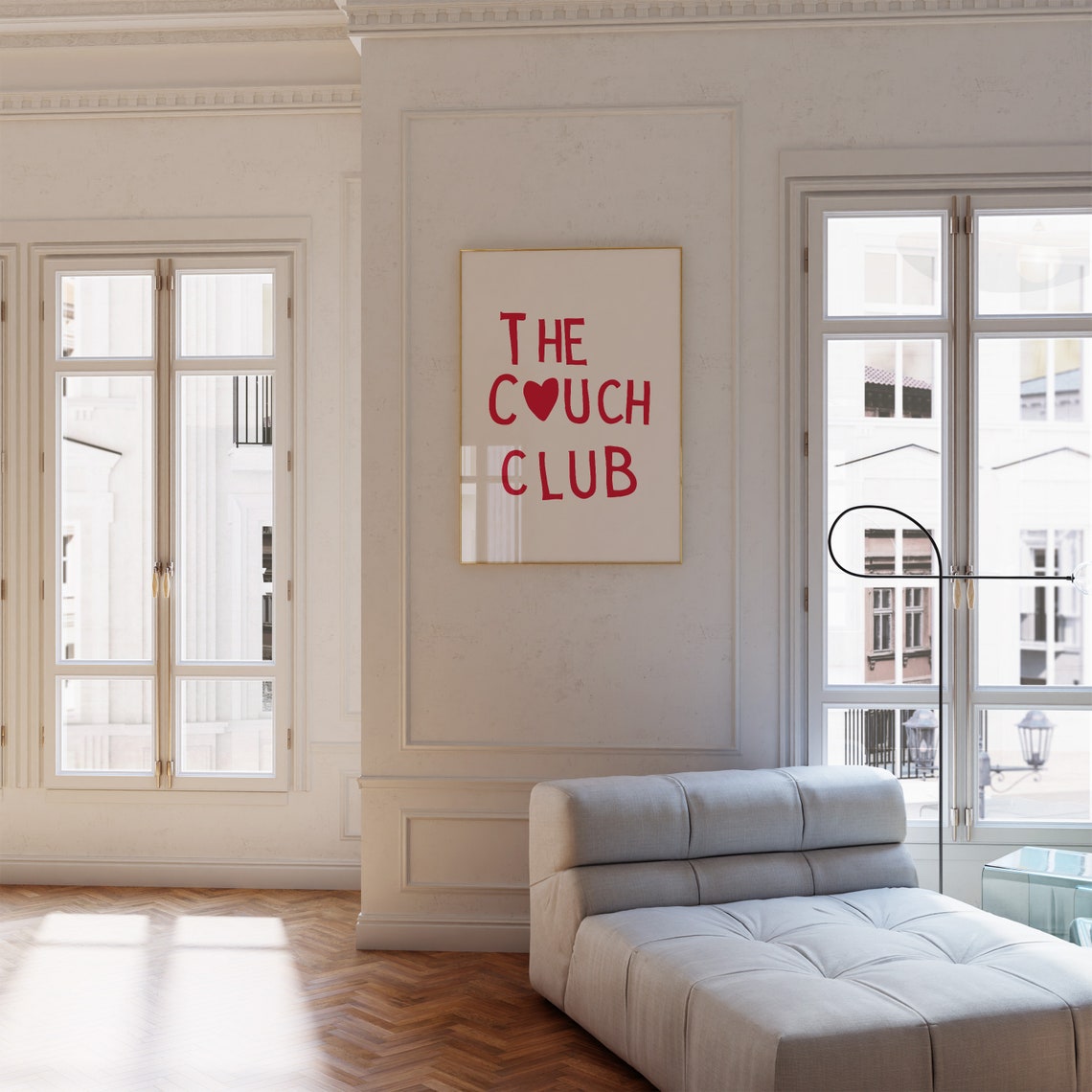 The Couch Club Red Typography Funny Living Room Decor Poster - Image 2
