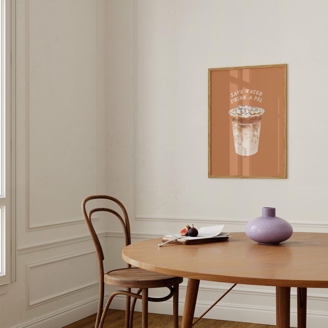 Save Water Drink A PSL Iced Pumpkin Spice Latte Orange Poster - Image 2