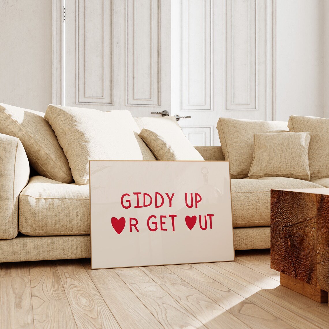 Giddy Up Or Get Out Western Cowboy Art Print - Image 2