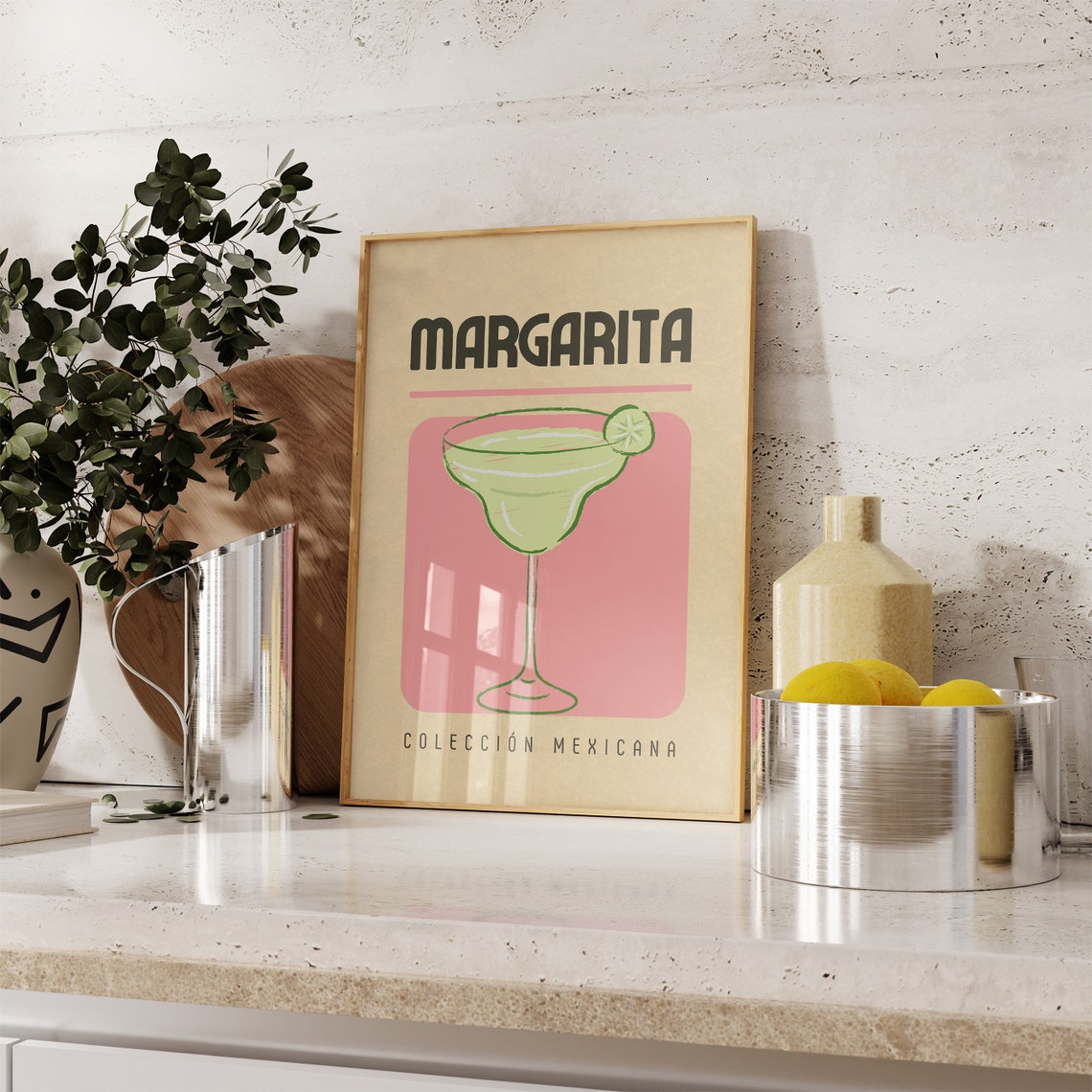 Margarita Colección Mexicana Vintage Cocktail Bar Art Poster - Image 4