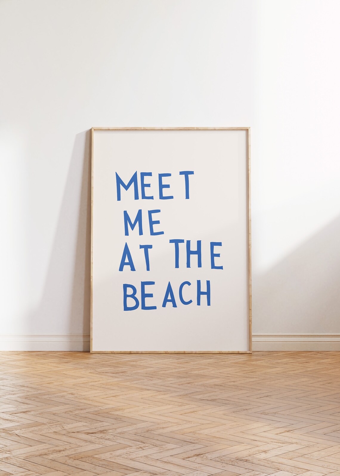 Meet Me At The Beach Trendy Coastal Art Print - Image 3
