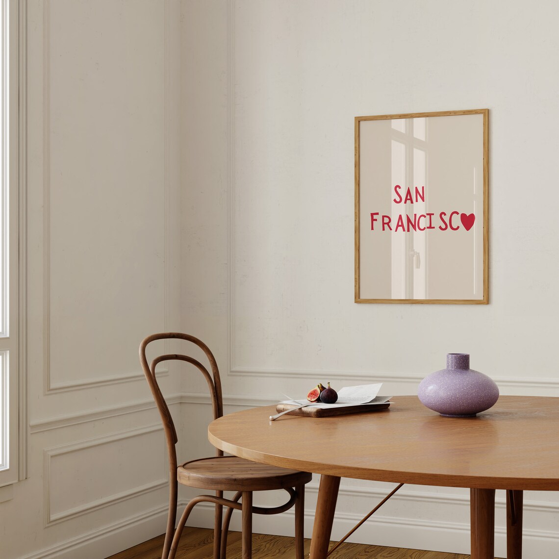 San Francisco Minimalist Heart Art Print - Image 3