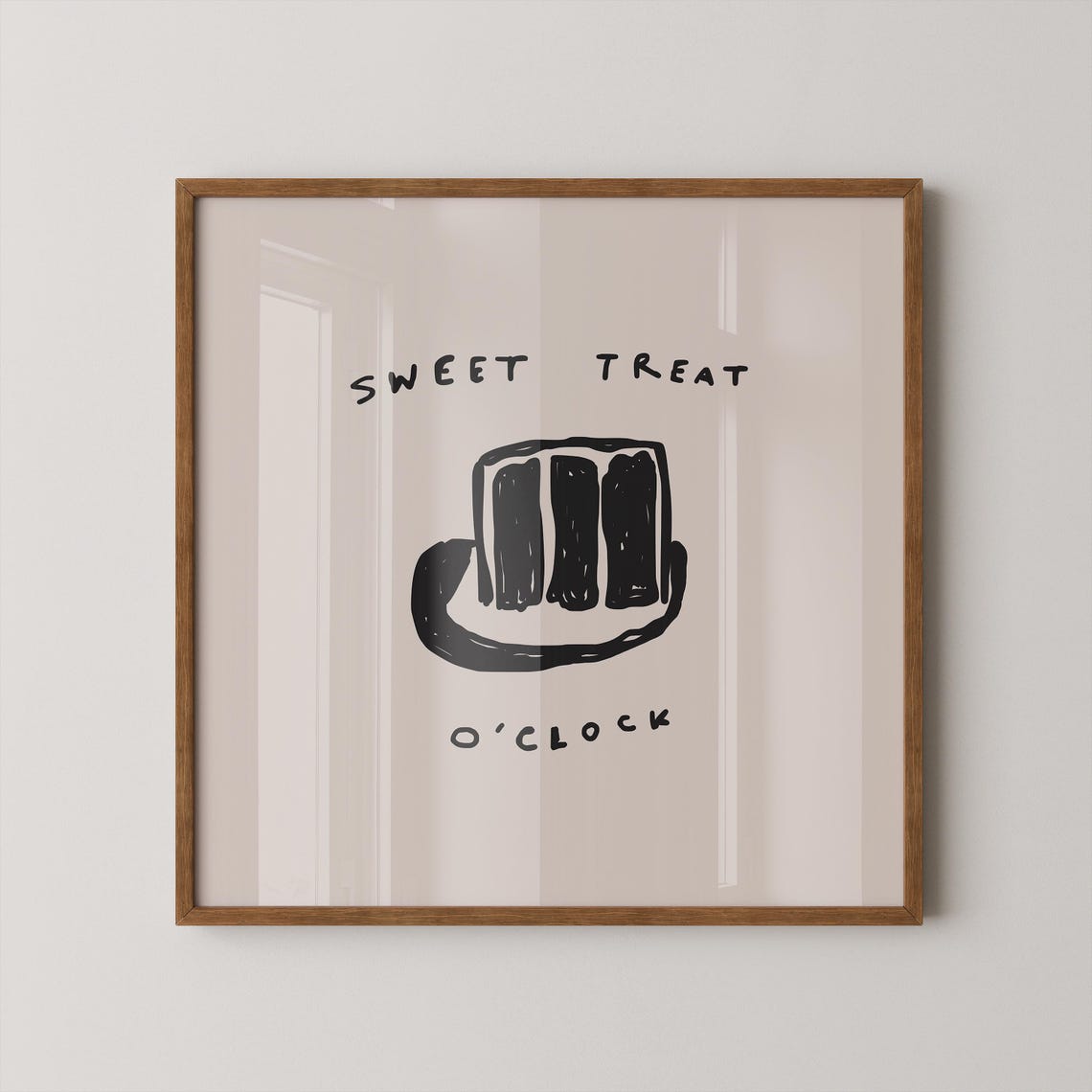 Sweet Treat Print Minimalist Kitchen Wall Art Digital Download Square