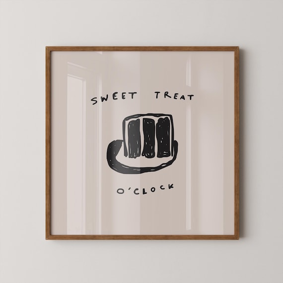 Sweet Treat Print Minimalist Kitchen Wall Art Digital Download Square