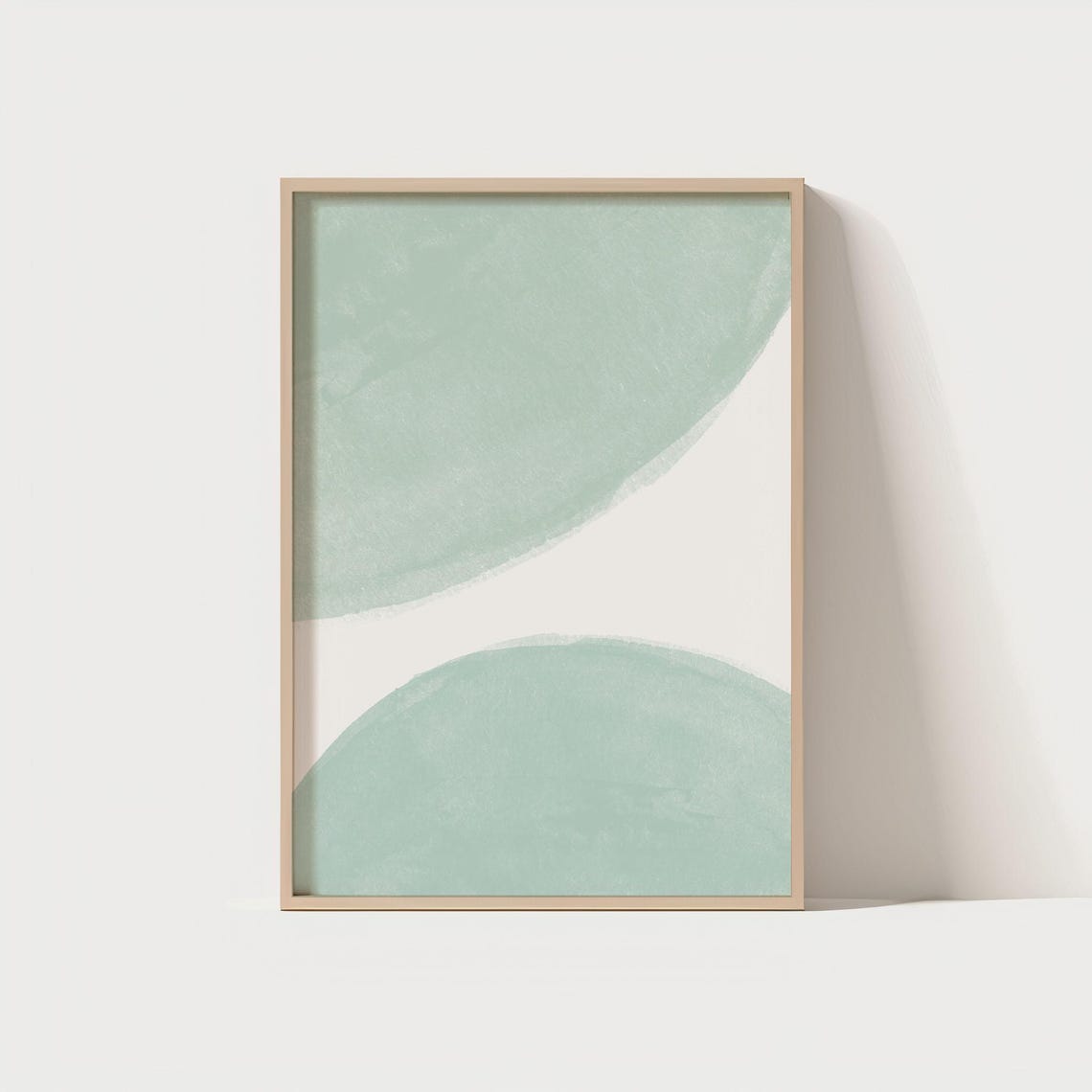 Sage Green Abstract Watercolor Minimalist Modern Decor Print