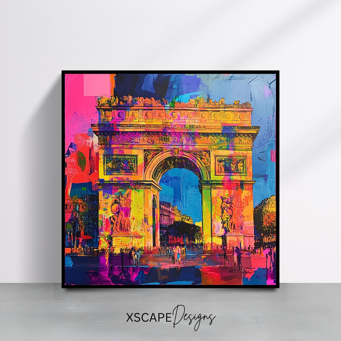 Arc De Triomphe Art Print, Vibrant Paris Decor